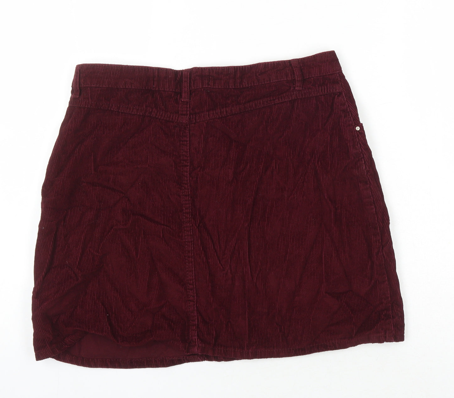Denim & Co. Womens Purple Cotton Mini Skirt Size 14