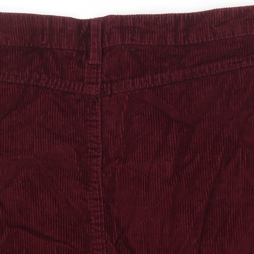 Denim & Co. Womens Purple Cotton Mini Skirt Size 14