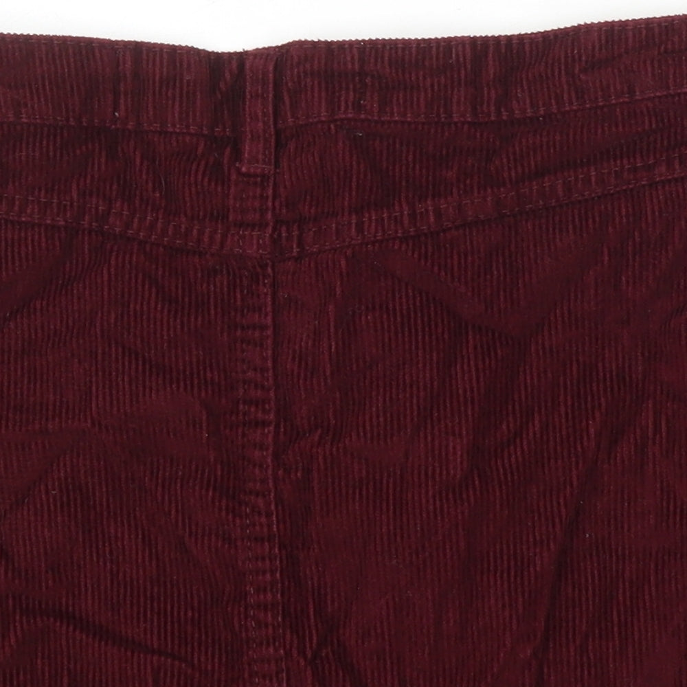 Denim & Co. Womens Purple Cotton Mini Skirt Size 14