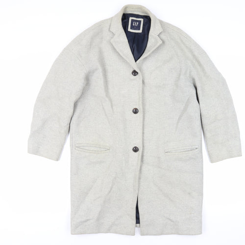 Gap Womens Grey Overcoat Coat Size XS Button