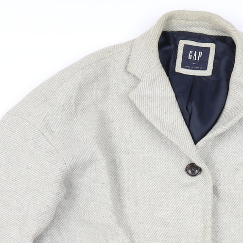 Gap Womens Grey Overcoat Coat Size XS Button