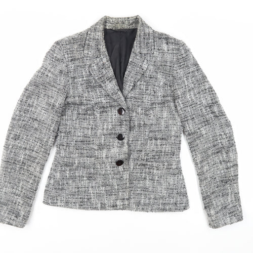 BHS Womens Grey Jacket Blazer Size 12 Button