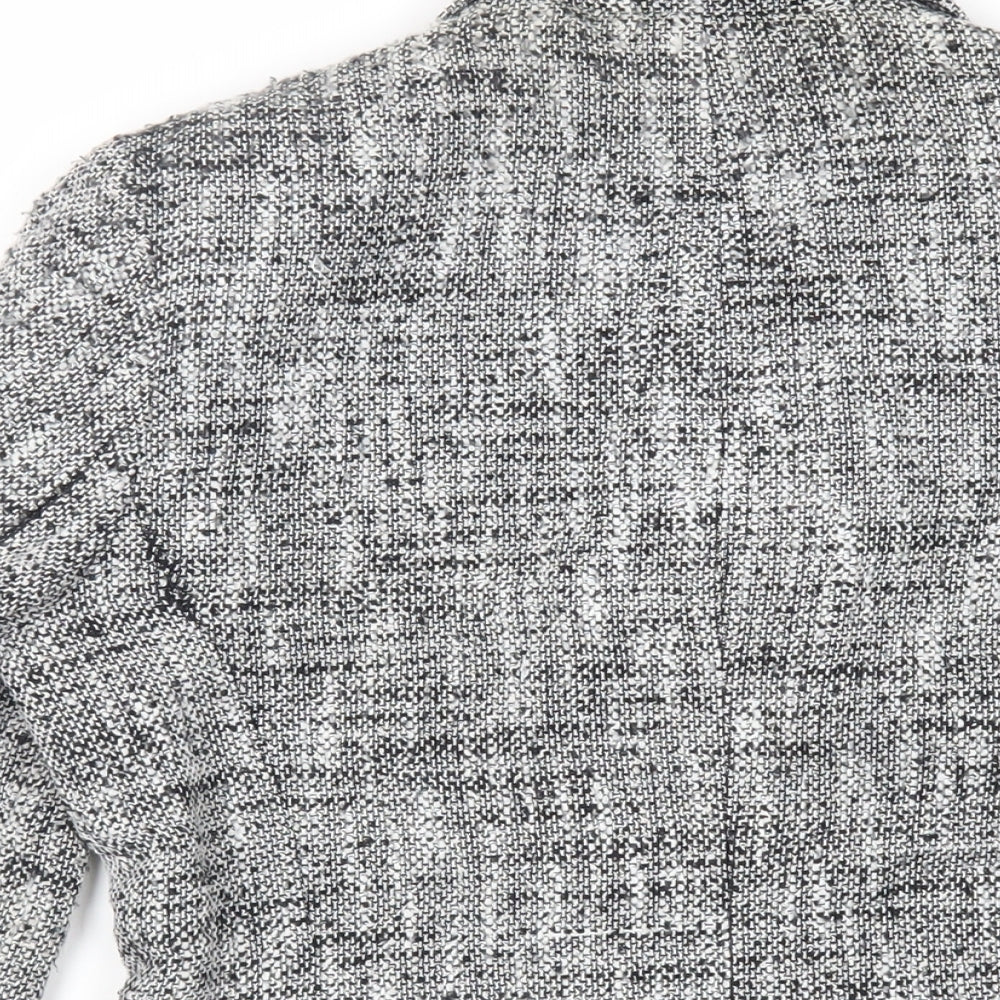 BHS Womens Grey Jacket Blazer Size 12 Button