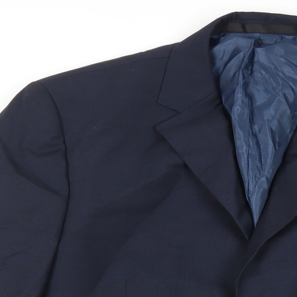 Marks and Spencer Mens Blue Wool Jacket Suit Jacket Size 44 Regular