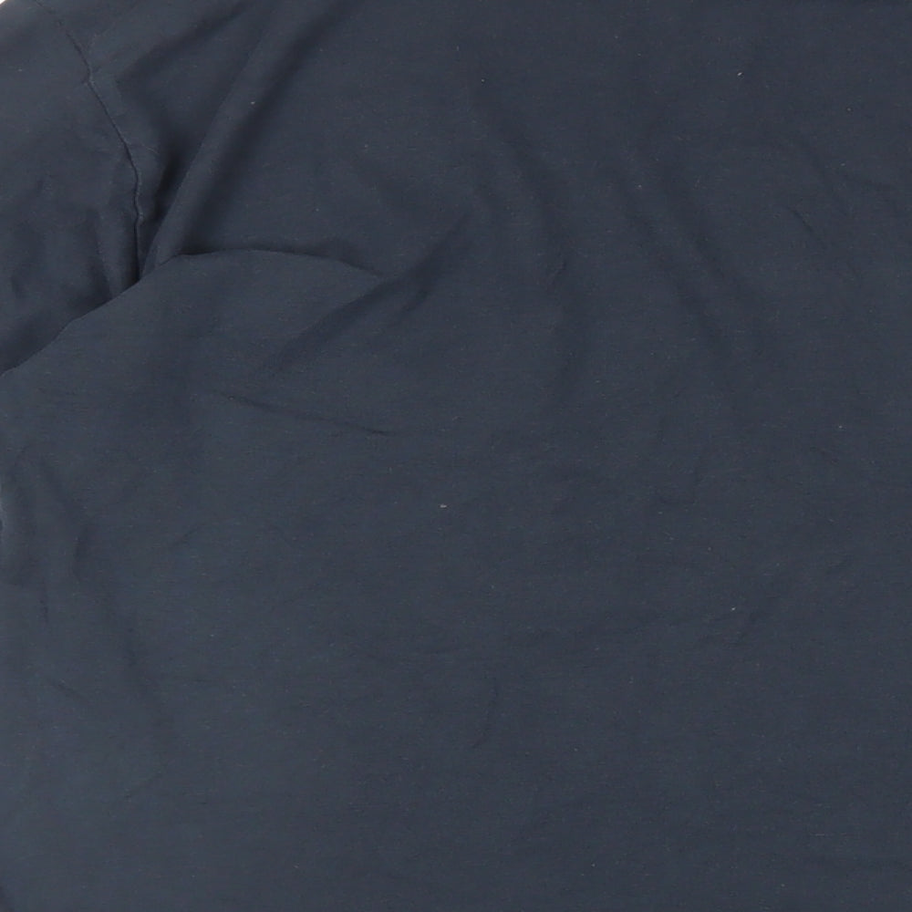 NEXT Boys Blue Colourblock Cotton Basic T-Shirt Size 13 Years Crew Neck Pullover