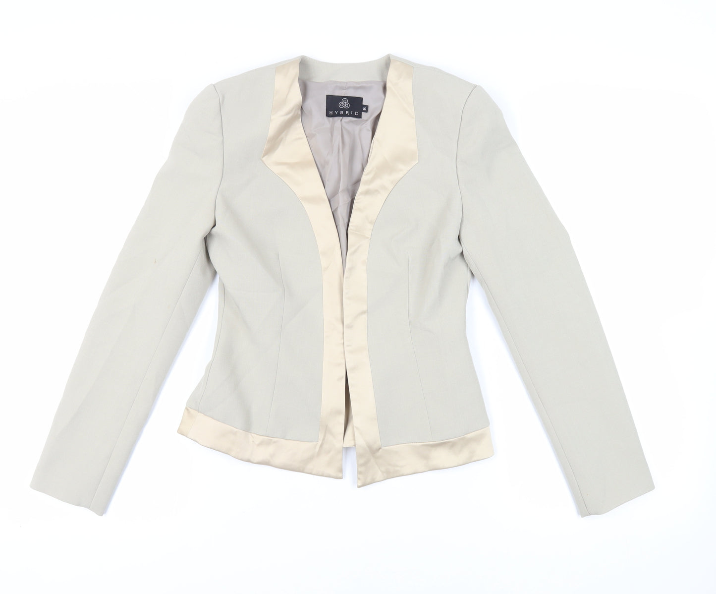 Hybrid Womens Green Jacket Blazer Size 10 Hook & Eye