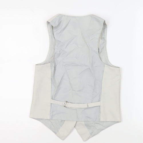 ASOS Womens Grey Jacket Waistcoat Size 8 Button