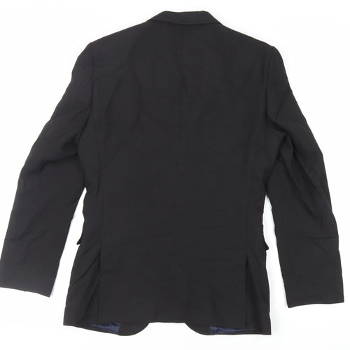 NEXT Mens Black Polyester Jacket Suit Jacket Size 36 Regular