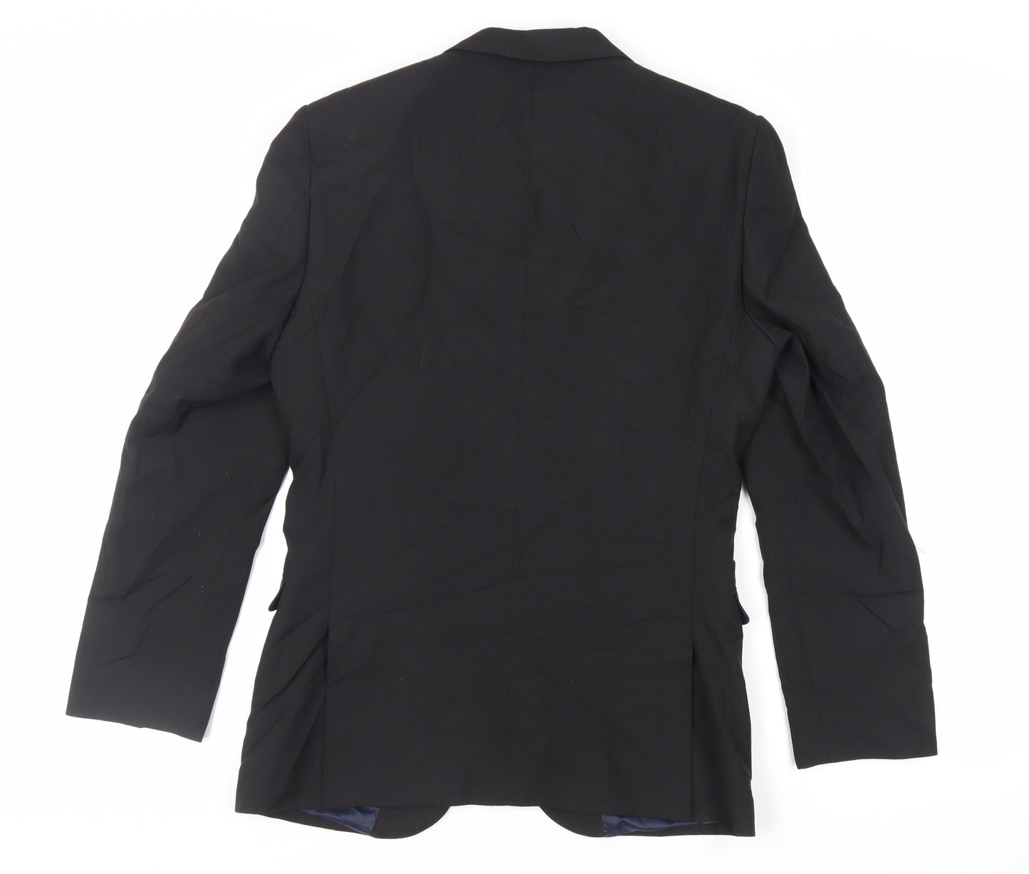 NEXT Mens Black Polyester Jacket Suit Jacket Size 36 Regular