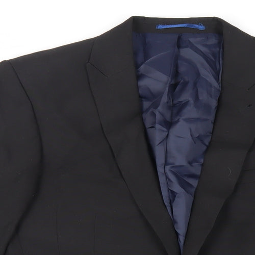 NEXT Mens Black Polyester Jacket Suit Jacket Size 36 Regular