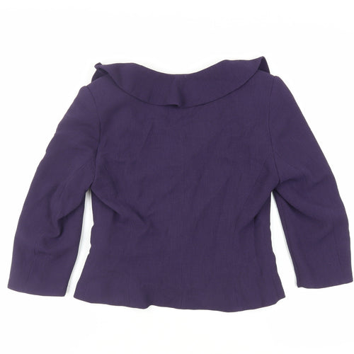 Quin and Donnelly Womens Purple Jacket Blazer Size 12 Button