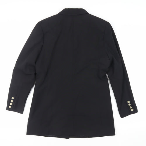 Classic Woman Womens Black Jacket Blazer Size 12 Button