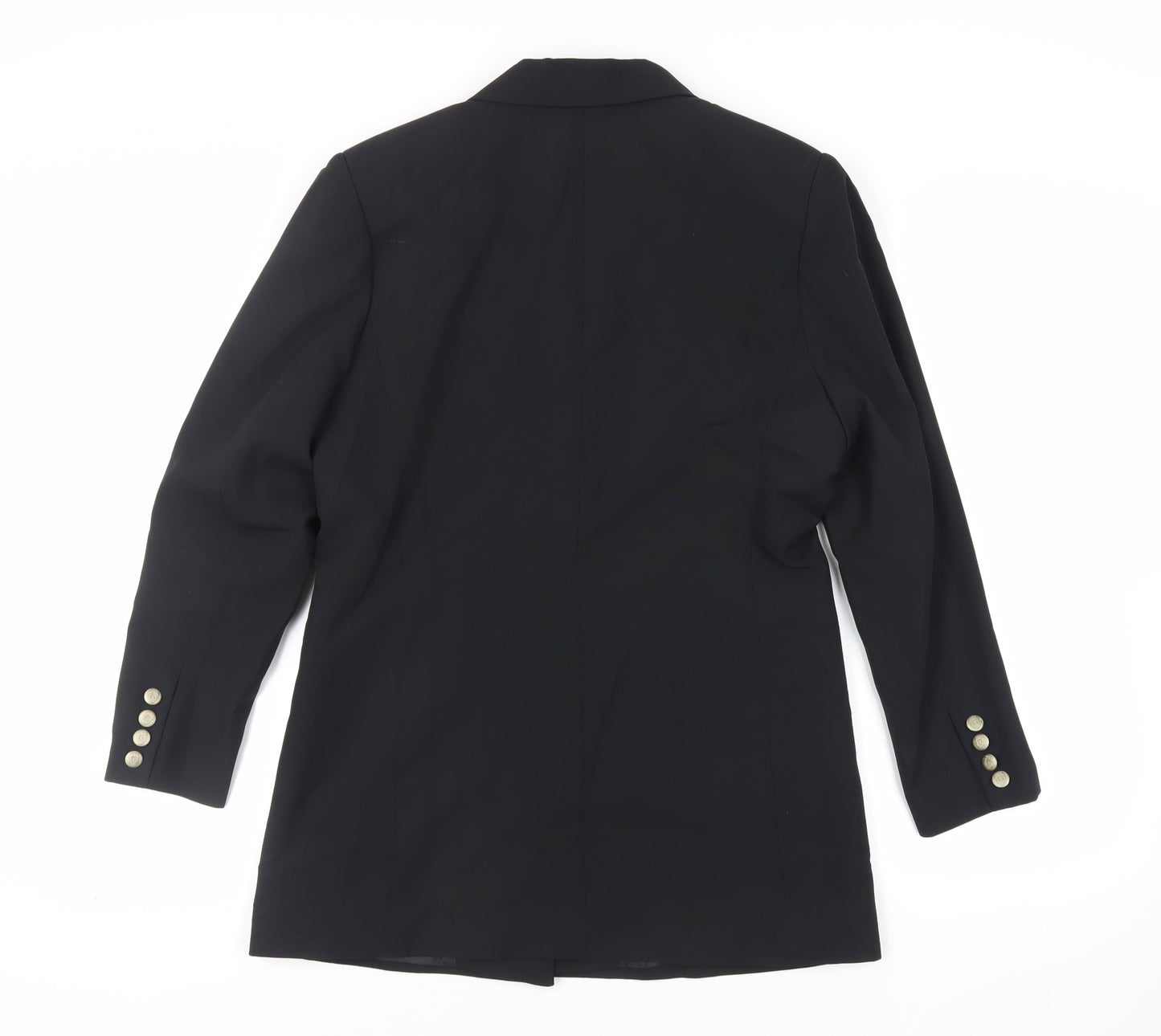 Classic Woman Womens Black Jacket Blazer Size 12 Button
