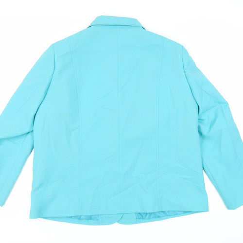 Essential Collection Womens Blue Jacket Blazer Size 20 Button