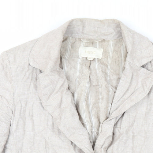NEXT Womens Beige Jacket Blazer Size 8 Button