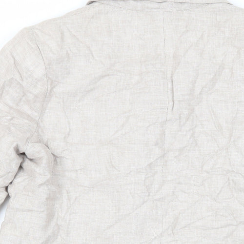NEXT Womens Beige Jacket Blazer Size 8 Button