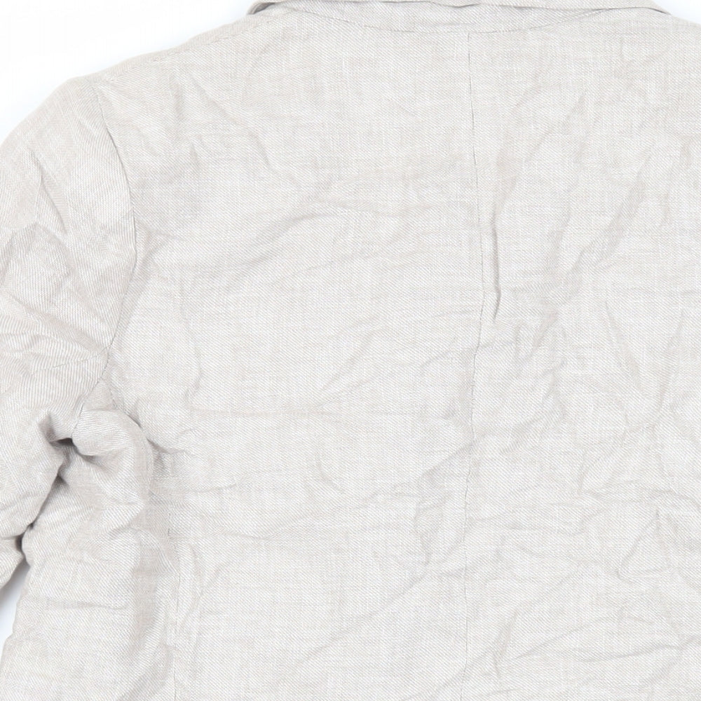 NEXT Womens Beige Jacket Blazer Size 8 Button