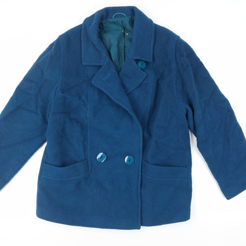 St Michael Womens Green Jacket Size 14 Button - Vintage