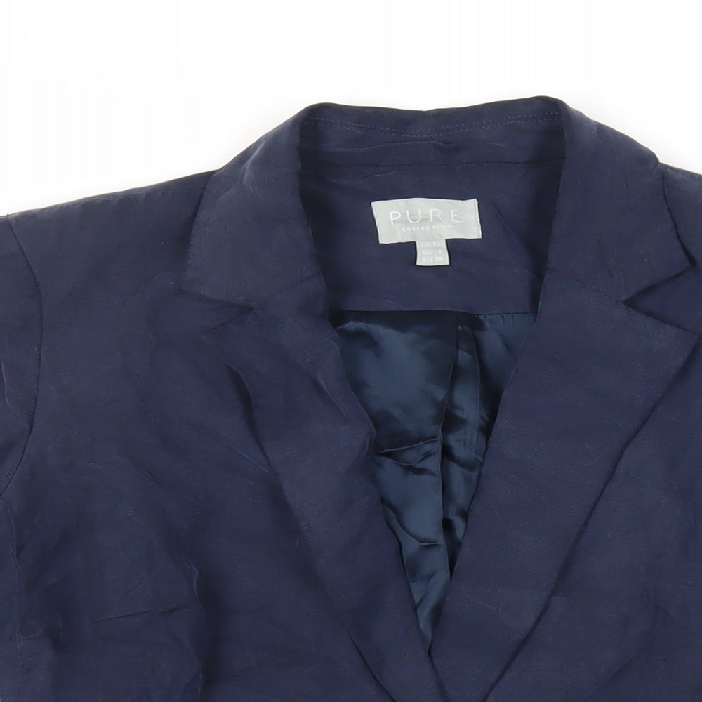 H&M Womens Blue Jacket Blazer Size 10 Button