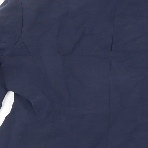 H&M Womens Blue Jacket Blazer Size 10 Button