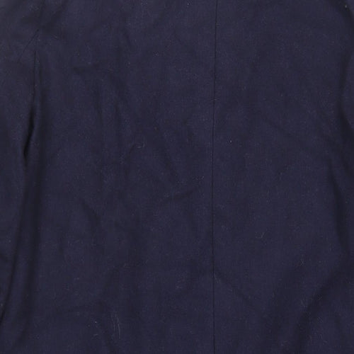 John Lewis Womens Blue Overcoat Coat Size 12 Button