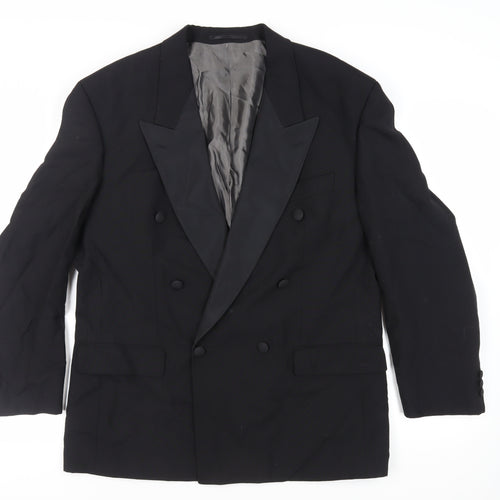 Horne Brothers Mens Black Wool Tuxedo Suit Jacket Size 42 Regular