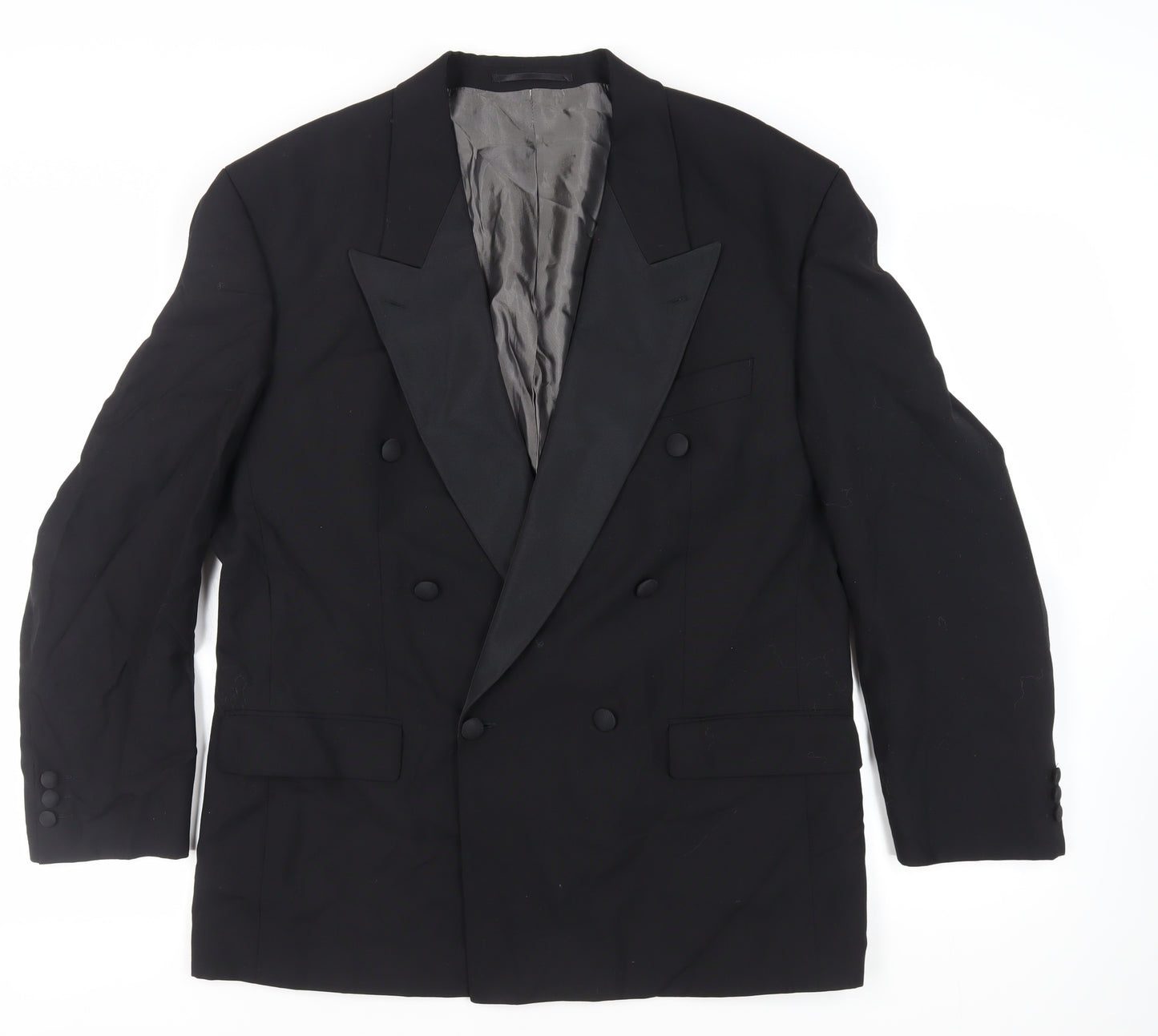 Horne Brothers Mens Black Wool Tuxedo Suit Jacket Size 42 Regular