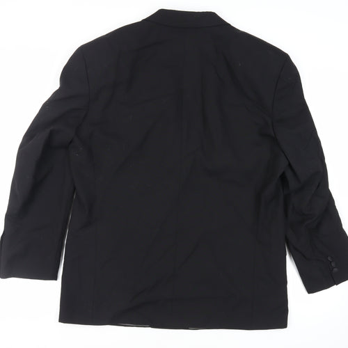 Horne Brothers Mens Black Wool Tuxedo Suit Jacket Size 42 Regular