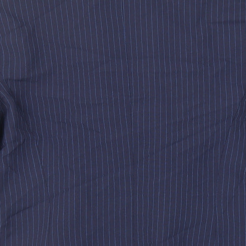 Etam Womens Blue Striped Jacket Blazer Size 12 Button