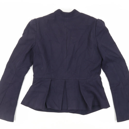 Marks and Spencer Womens Blue Jacket Blazer Size 10 Snap
