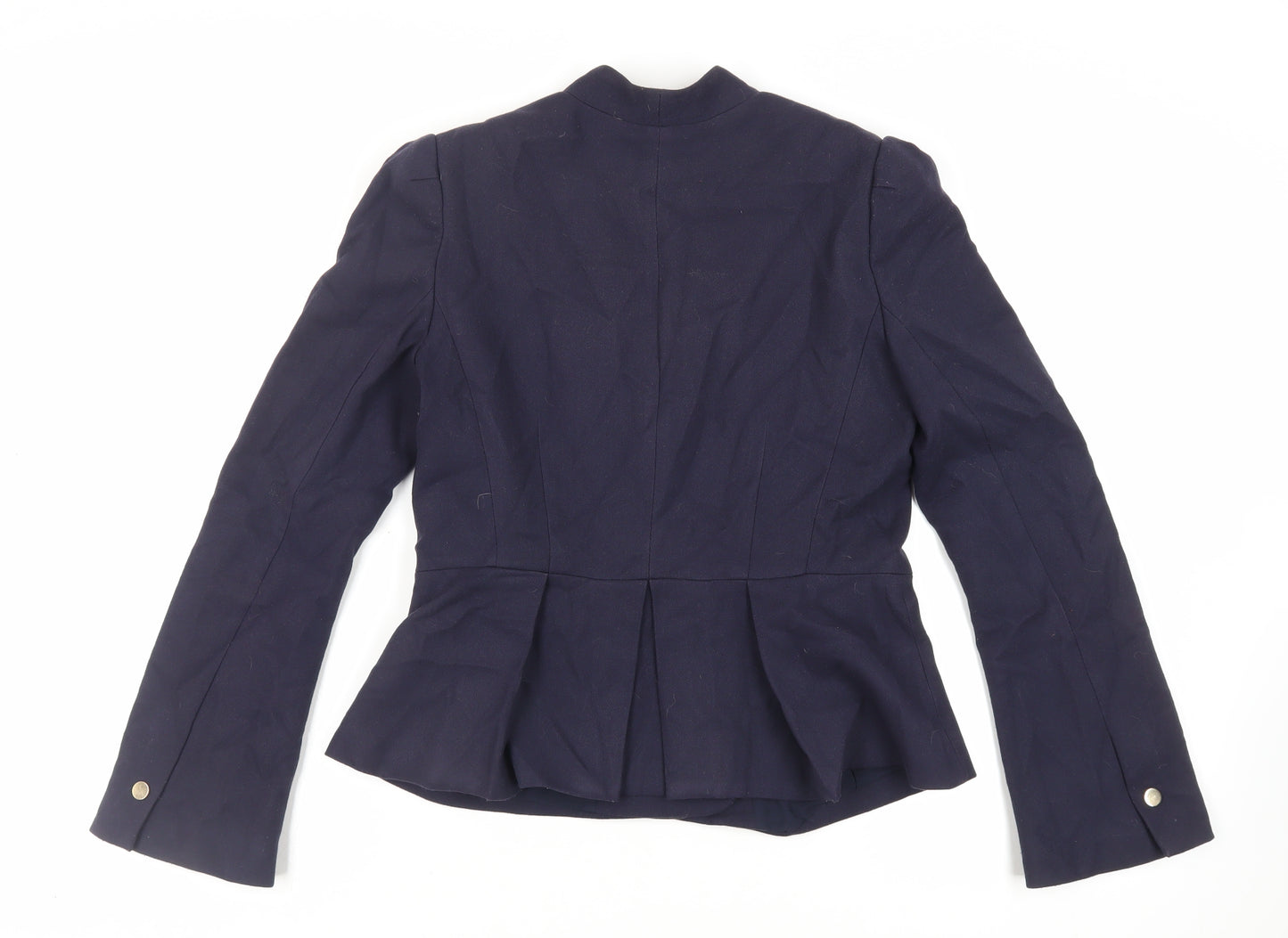 Marks and Spencer Womens Blue Jacket Blazer Size 10 Snap