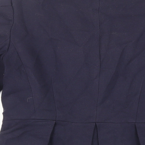 Marks and Spencer Womens Blue Jacket Blazer Size 10 Snap