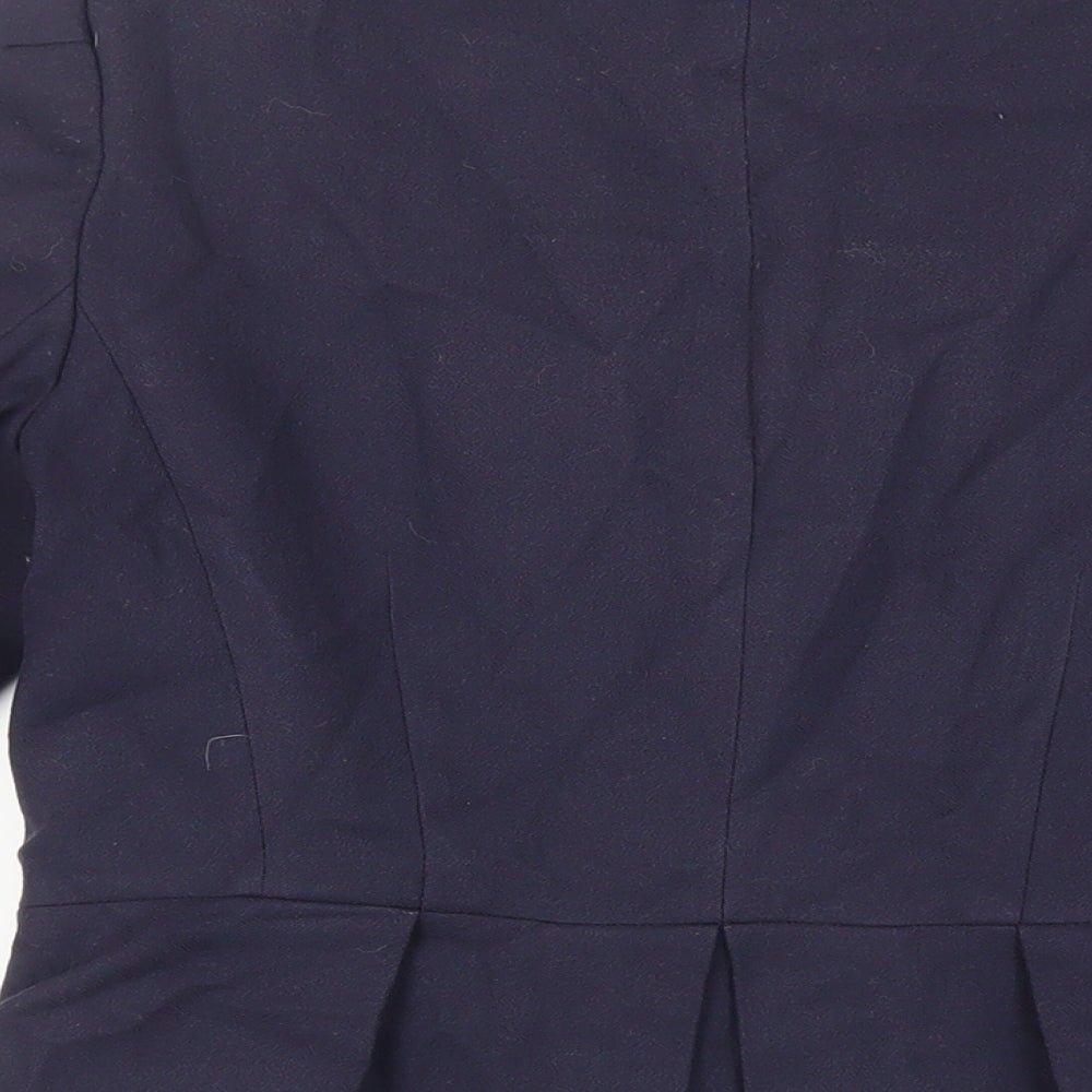 Marks and Spencer Womens Blue Jacket Blazer Size 10 Snap