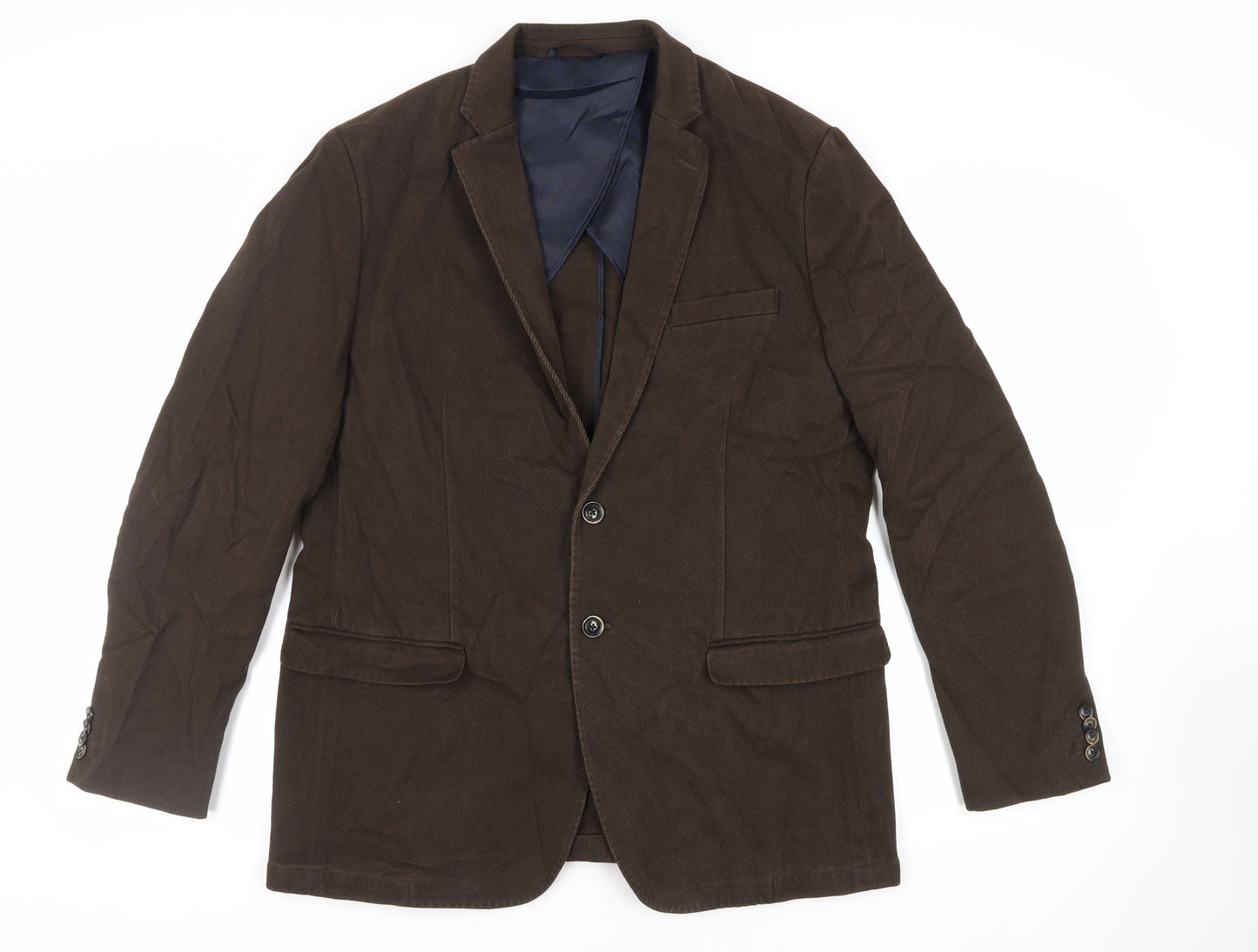 J. Hart & Bros. Mens Brown Jacket Blazer Size 44 Button