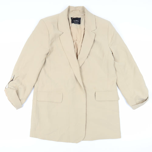Pull&Bear Womens Beige Jacket Blazer Size M - Open