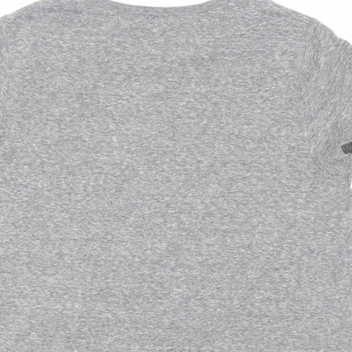 NEXT Girls Grey Polyester Pullover T-Shirt Size 14 Years Round Neck Pullover - Embroidered Detail