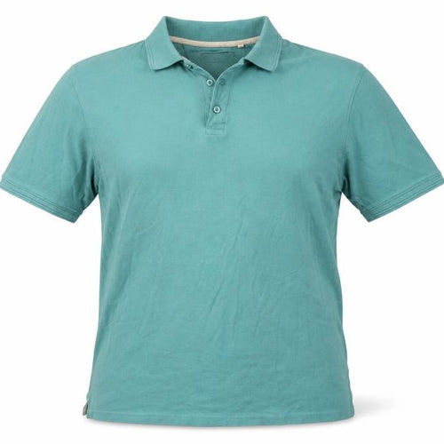 Maine New England Mens Green Cotton Polo Size L Collared Button