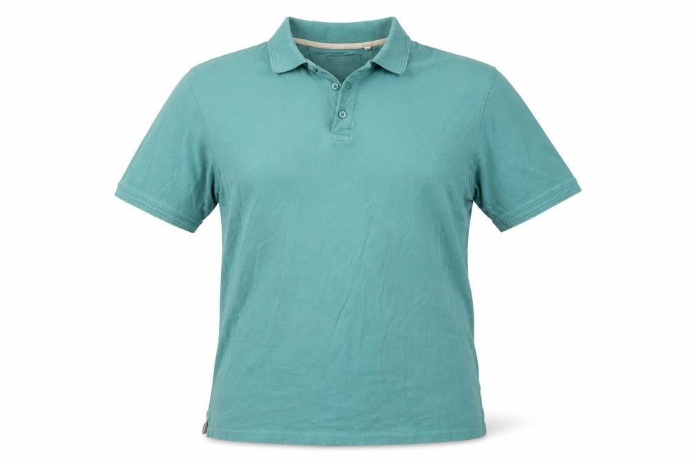 Maine New England Mens Green Cotton Polo Size L Collared Button