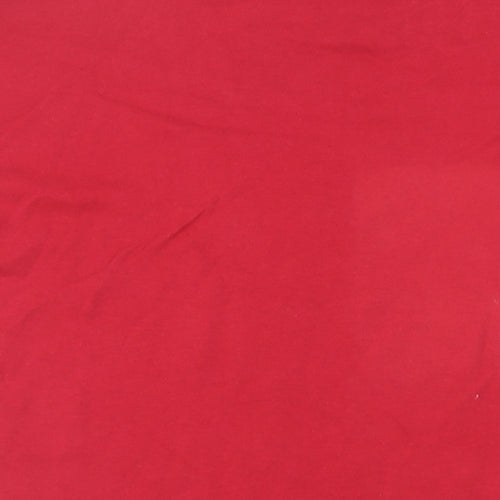 Essentials Mens Red Cotton T-Shirt Size L Crew Neck