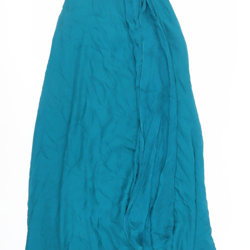 Coast Womens Green Silk Ball Gown Size 8 Sweetheart Zip - Strapless