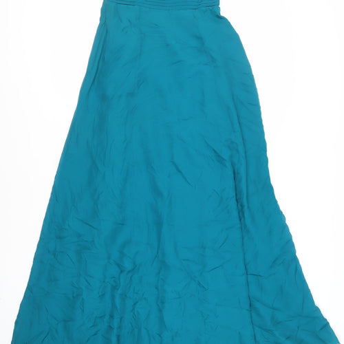 Coast Womens Green Silk Ball Gown Size 8 Sweetheart Zip - Strapless