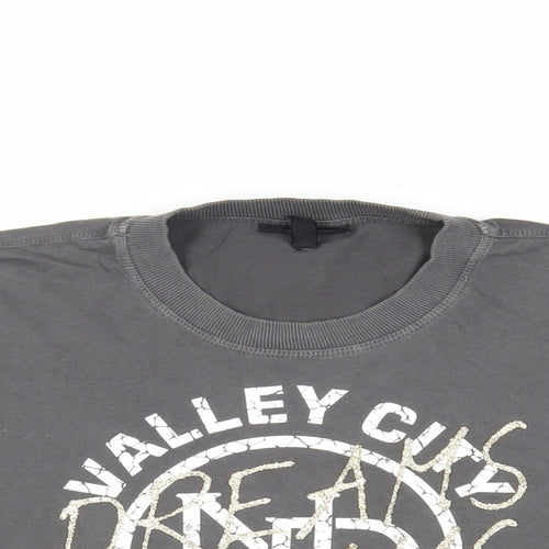 Topshop Womens Grey Cotton Basic T-Shirt Size XS Crew Neck