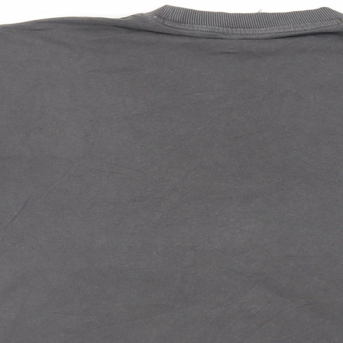 Topshop Womens Grey Cotton Basic T-Shirt Size XS Crew Neck