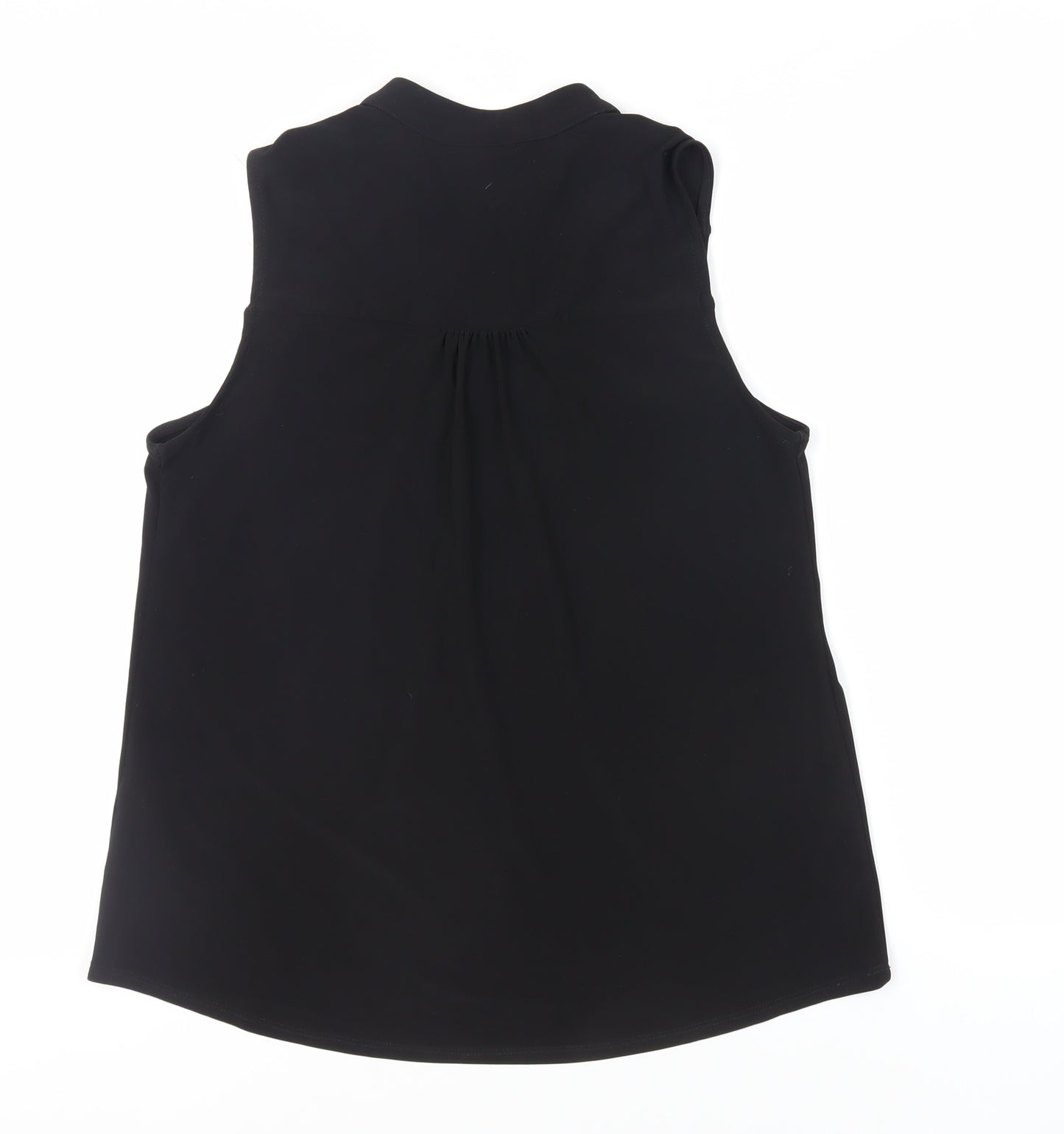 Wallis Womens Black Polyester Basic Blouse Size S V-Neck