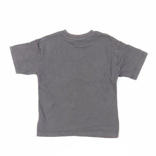 NEXT Boys Grey Cotton Pullover T-Shirt Size 5 Years Crew Neck Pullover - Pirate