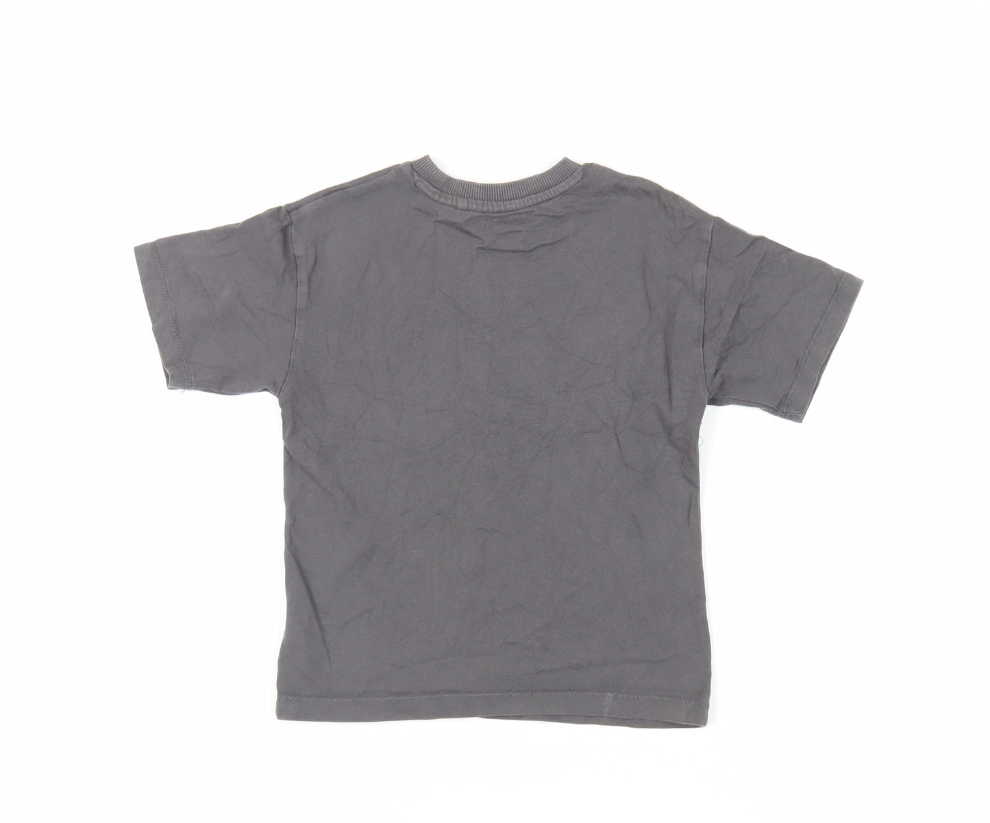 NEXT Boys Grey Cotton Pullover T-Shirt Size 5 Years Crew Neck Pullover - Pirate