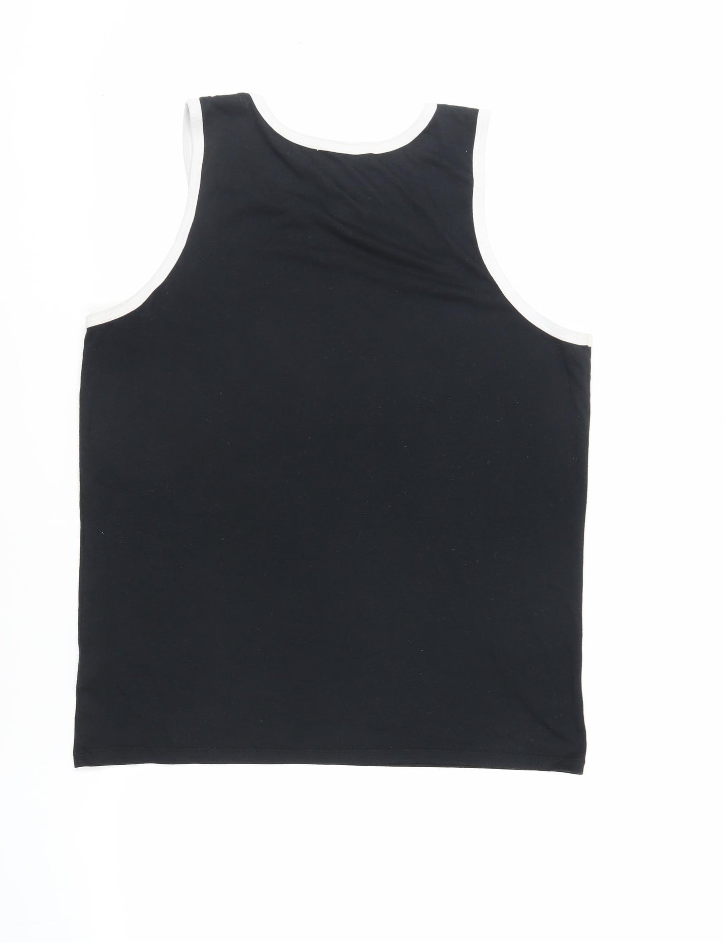 Nike Mens Black Polyester T-Shirt Size M Round Neck - Logo