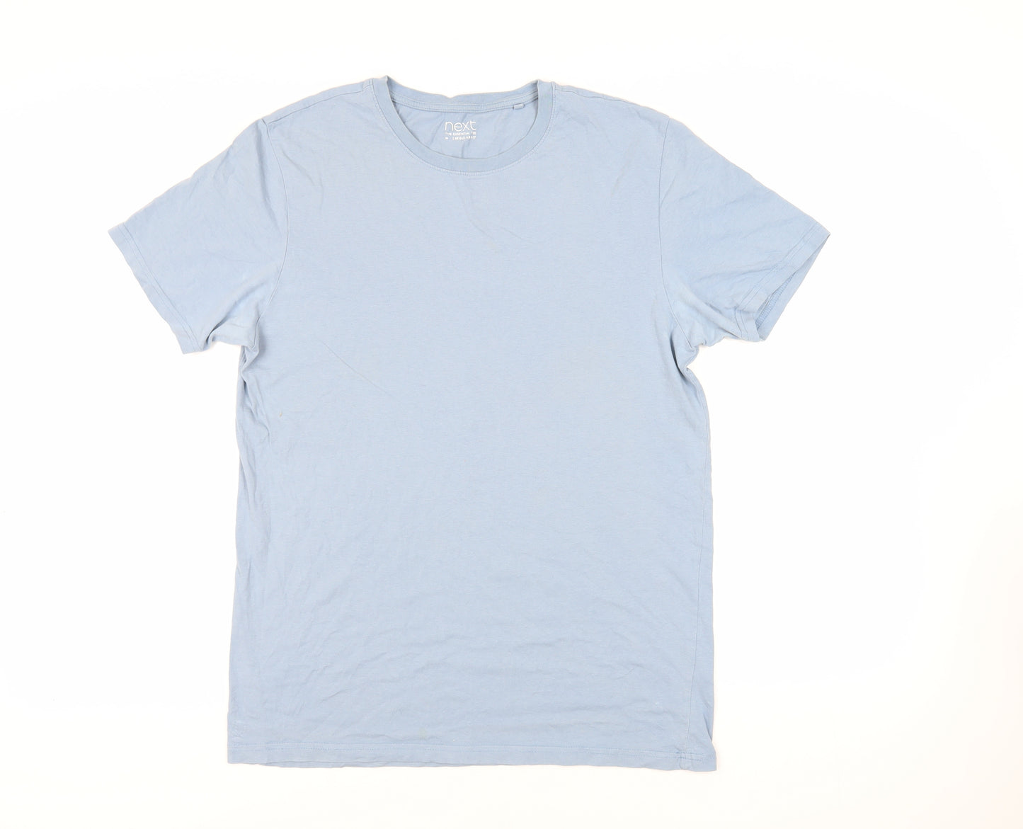 NEXT Mens Blue Cotton T-Shirt Size M Crew Neck