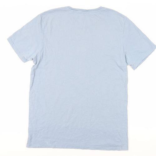 NEXT Mens Blue Cotton T-Shirt Size M Crew Neck
