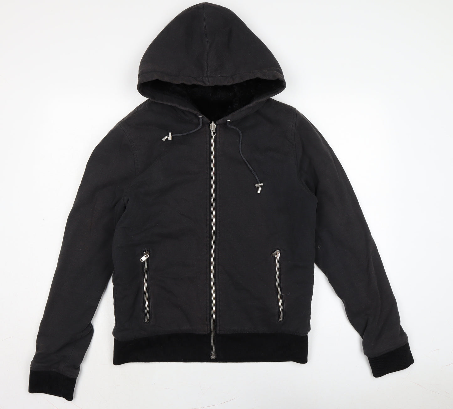 The Kooples Mens Grey Cotton Full Zip Hoodie Size L